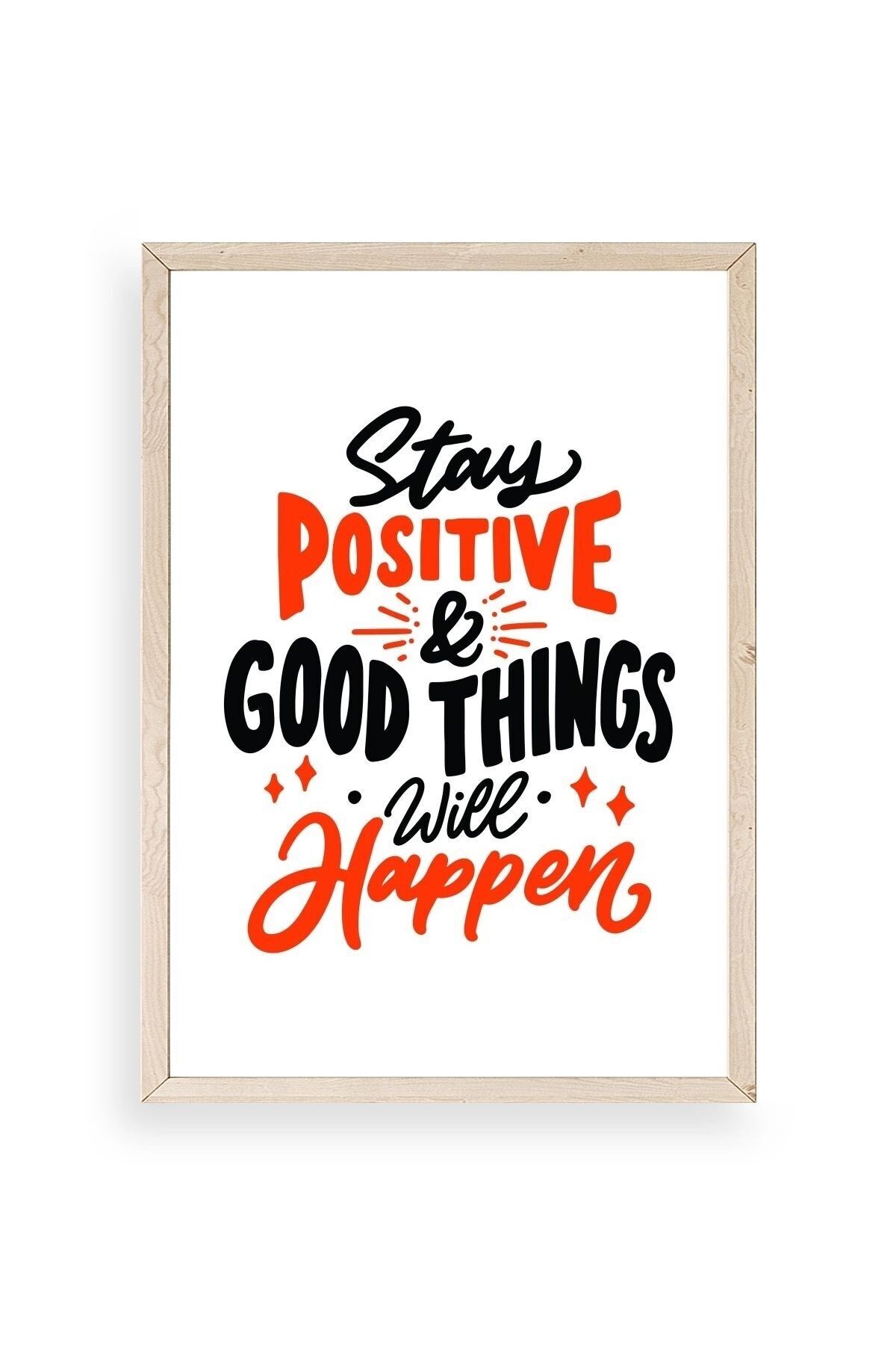 Motto Ahşap Çerçeveli Tablo 30 x 42