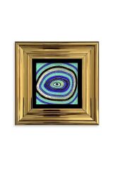 Nazar Boncuğu Çerçeveli Taş Tablo 20 cm