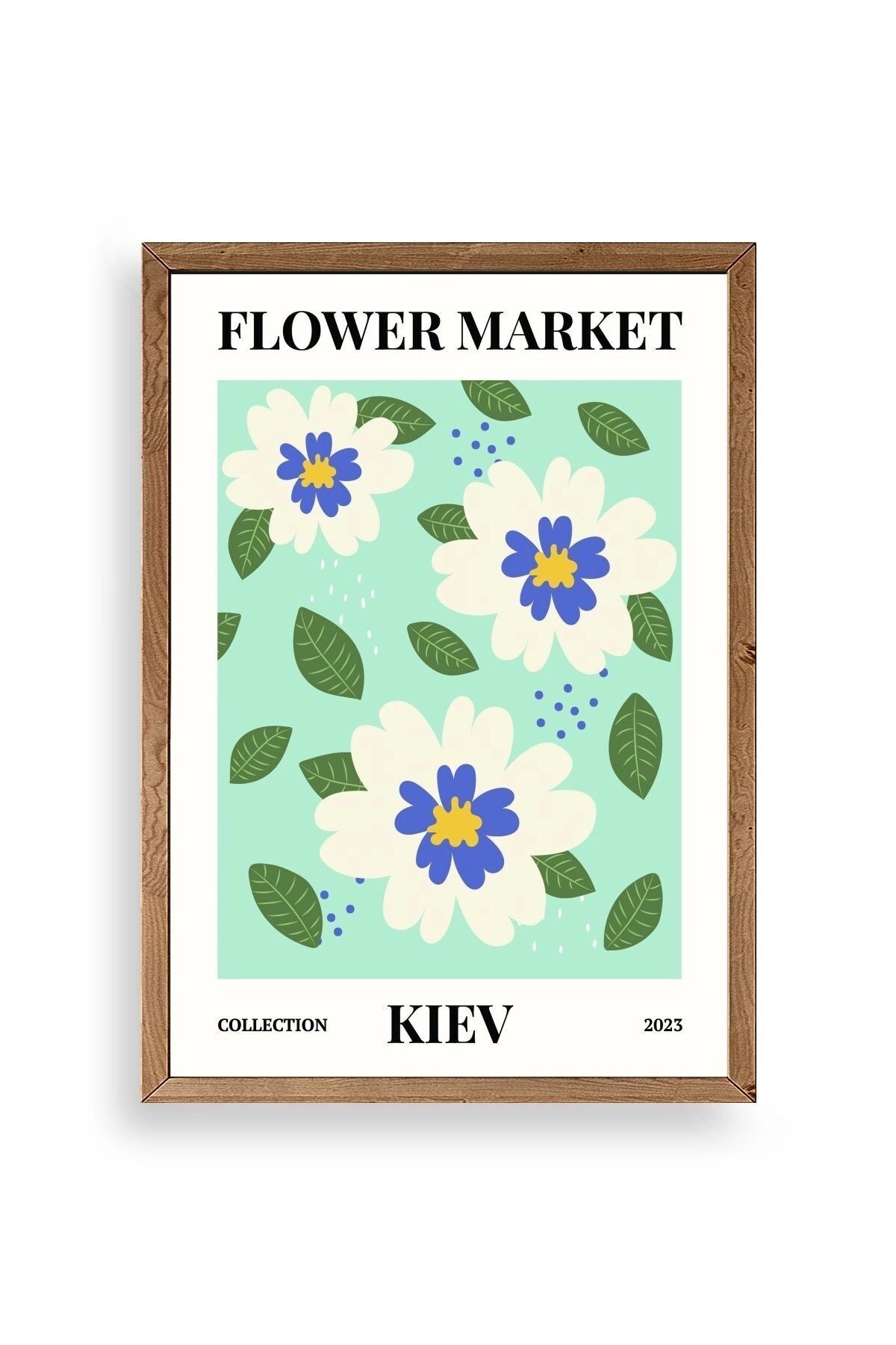 Çiçek Ahşap Çerçeveli Tablo 50 x 70