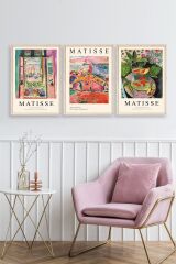 Matisse Üçlü Ahşap Çerçeveli Tablo 50 x 70