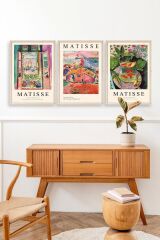 Matisse Üçlü Ahşap Çerçeveli Tablo 40 x 60