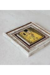 Gustav Klimt Çerçeveli Taş Tablo , Çerçeveli Taş Duvar Dekoru 20 cm