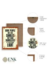 Motto Ahşap Çerçeveli Tablo 17 x 23