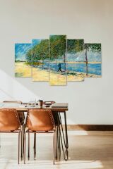 Deniz Retro 5 Parçalı Mdf Tablo 60 x 100