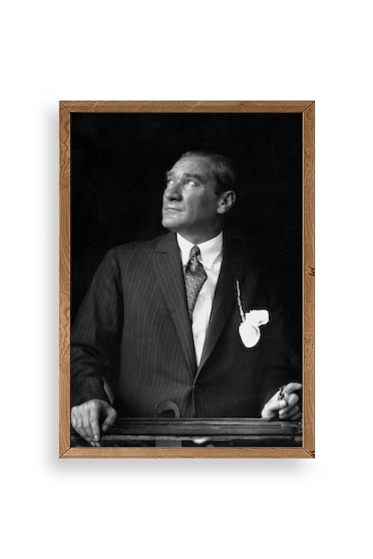 Atatürk Ahşap Çerçeveli Tablo 30 x 42