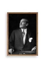 Atatürk Ahşap Çerçeveli Tablo 30 x 42