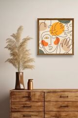 Modern Ahşap Çerçeveli Tablo 42 x 42