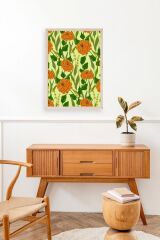 Çiçekler Ahşap Çerçeveli Tablo 17 x 23