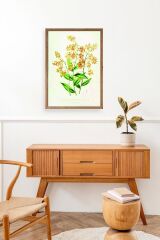 Çiçek Ahşap Çerçeveli Tablo 17 x 23