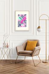 Soyut Ahşap Çerçeveli Tablo 50 x 70