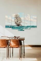 Deniz Manzarası 5 Parçalı Mdf Tablo 60 x 100