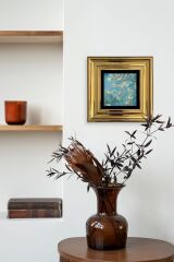 Bahar Çiçekleri Çerçeveli Taş Tablo 20 cm