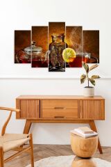 Çay Bardak 5 Parçalı Mdf Tablo 60 x 100