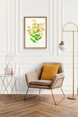 Çiçek Ahşap Çerçeveli Tablo 23 x 30