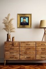 Van Gogh Çerçeveli Taş Tablo 20 cm