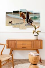 İnsan Manzarası 5 Parçalı Mdf Tablo 60 x 100