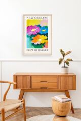 Çiçek Ahşap Çerçeveli Tablo 17 x 23