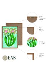 Çiçekler Ahşap Çerçeveli Tablo 17 x 23