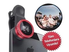 BUFFER® Balık Gözü Cep Telefonu Lensi (Tüm Modellere Uyumlu)