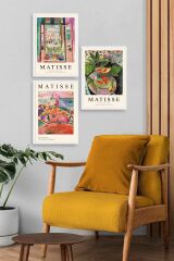 Matisse Üçlü Ahşap Çerçeveli Tablo 23 x 30