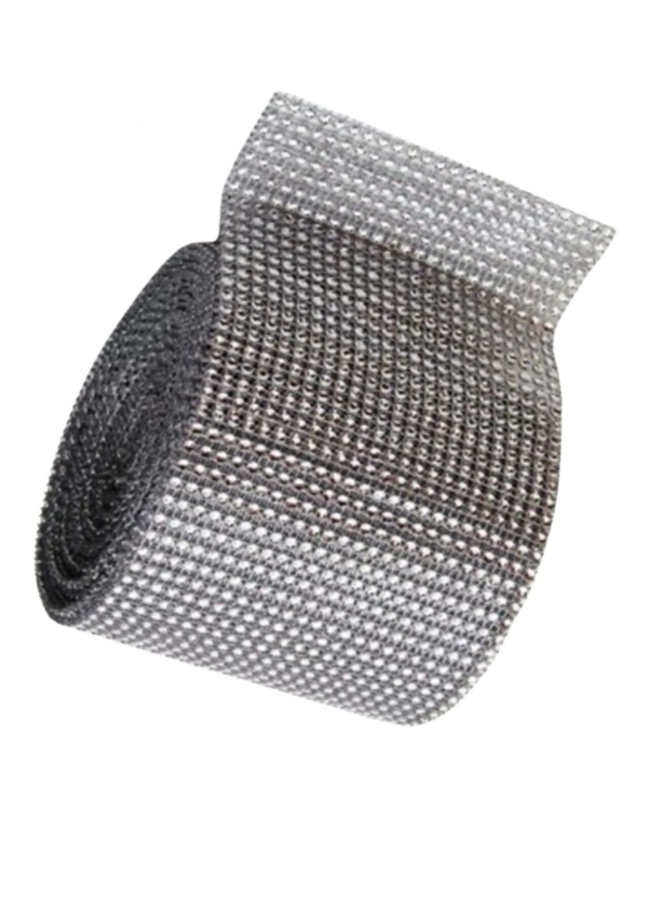 Sıralı Taş Şerit 24'lü Gümüş 1 Metre