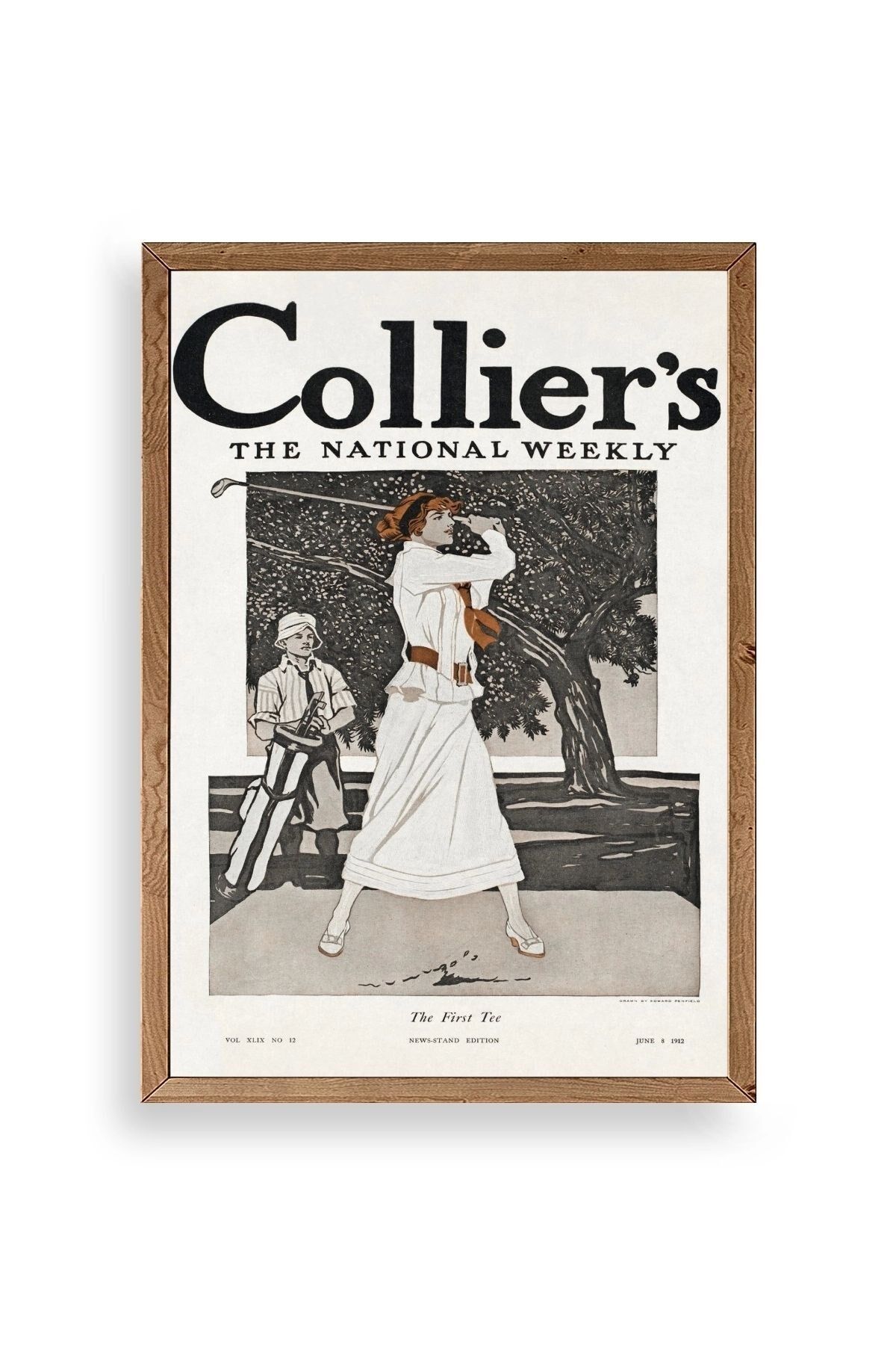 Edward Penfield Ahşap Çerçeveli Tablo 50 x 70