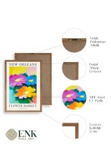 Çiçek Ahşap Çerçeveli Tablo 50 x 70