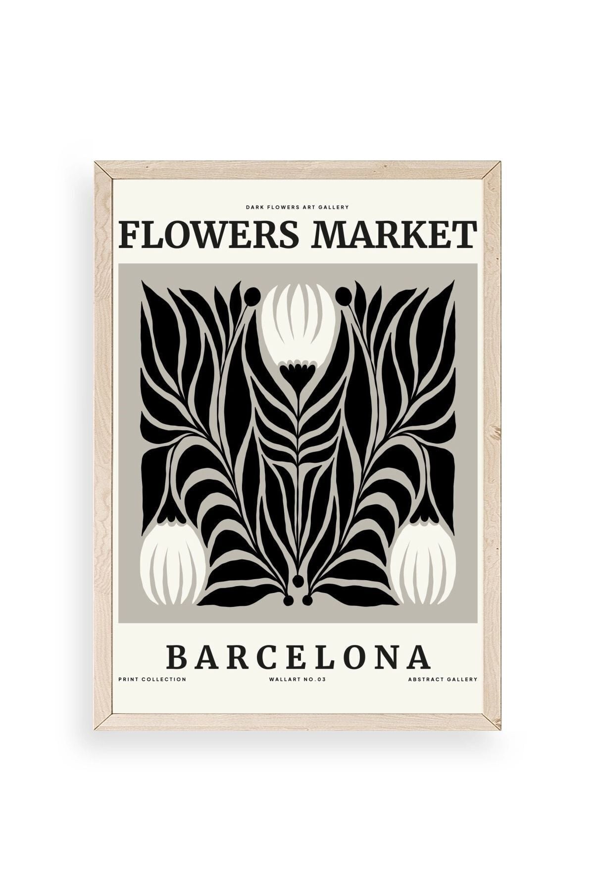 Çiçek Ahşap Çerçeveli Tablo 23 x 30