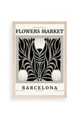 Çiçek Ahşap Çerçeveli Tablo 23 x 30