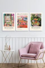 Matisse Üçlü Ahşap Çerçeveli Tablo 30 x 40