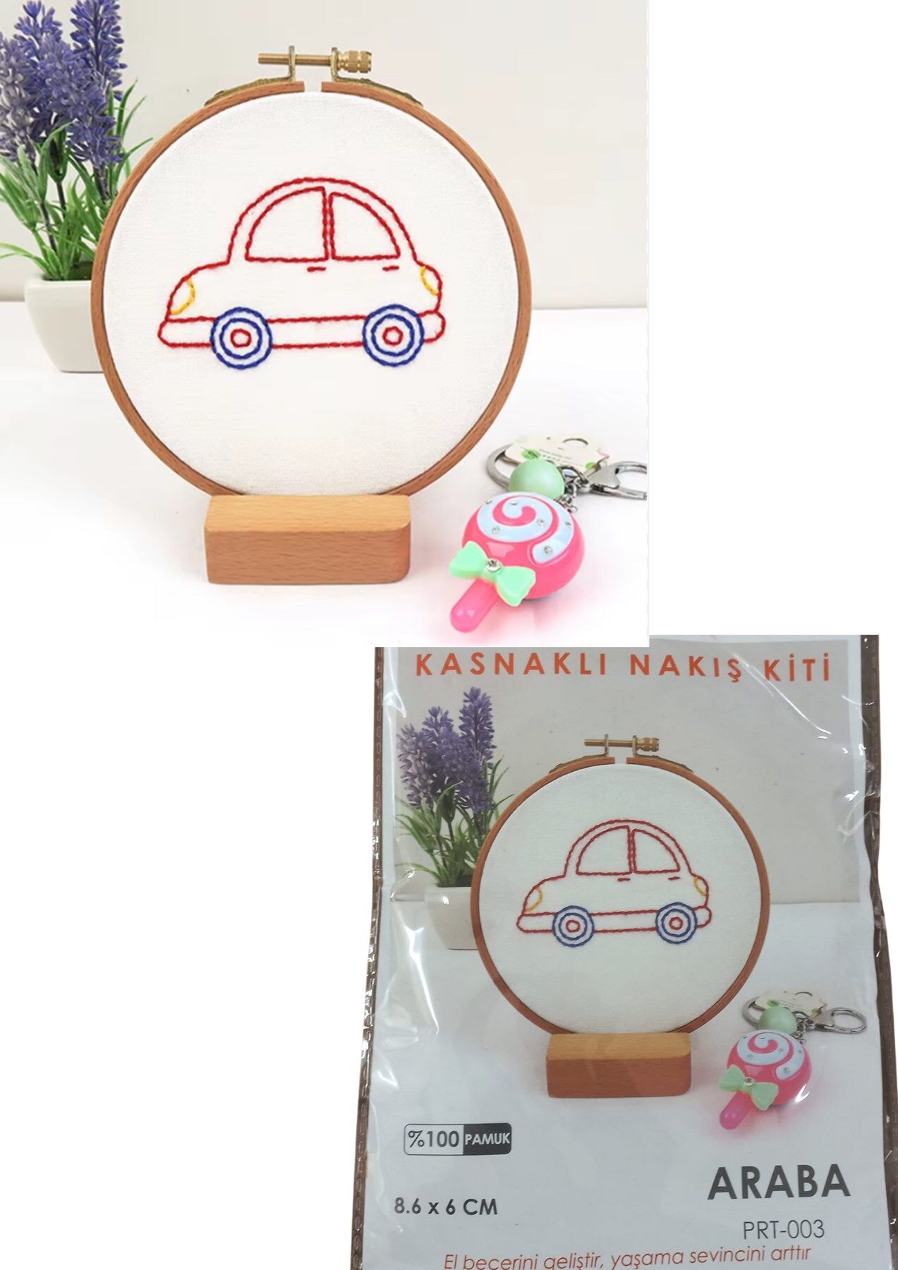 Nakış Kitleri Kasnaklı 8.6 X 6 cm Araba