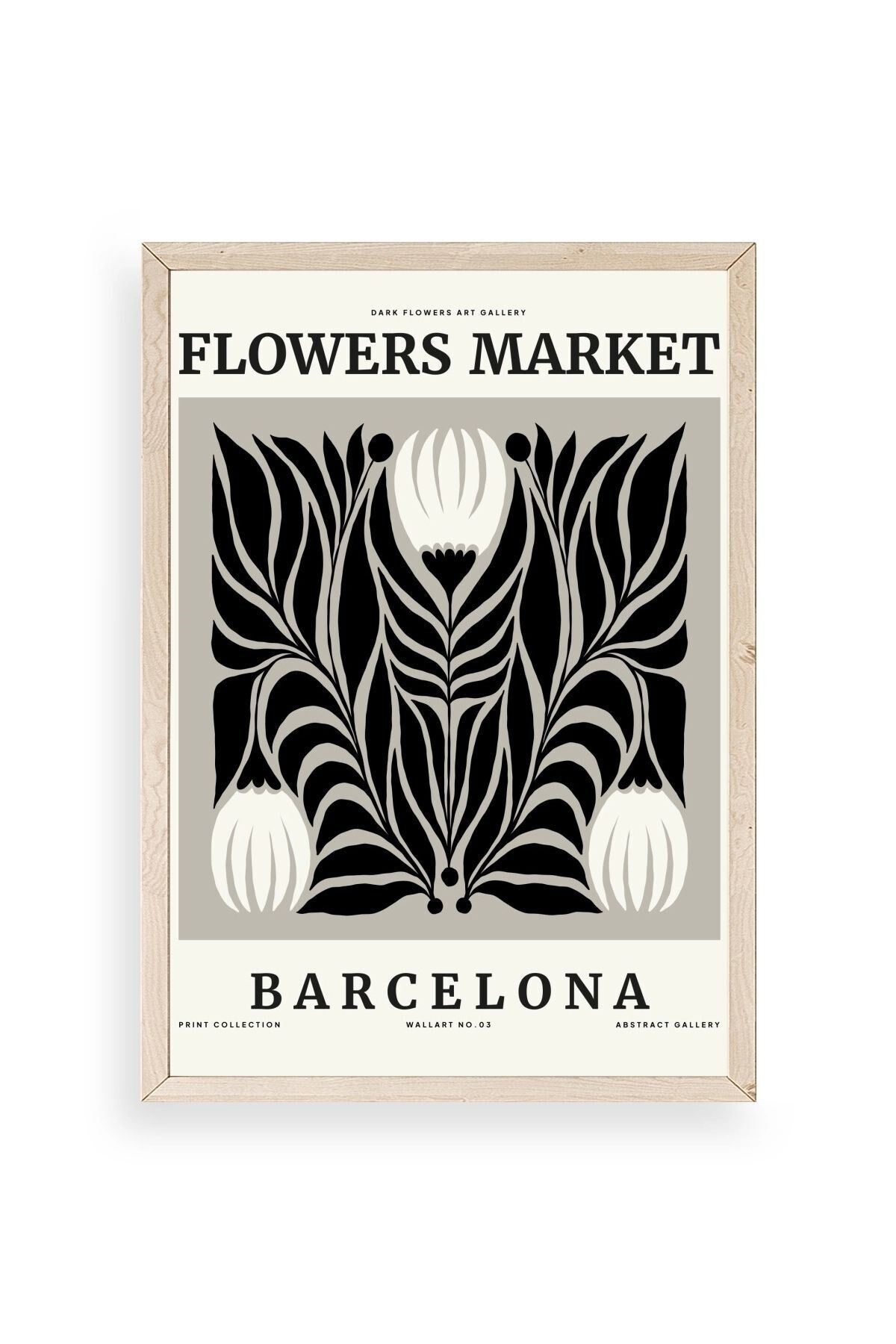 Çiçek Ahşap Çerçeveli Tablo 17 x 23