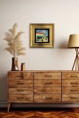 Manzara Çerçeveli Taş Tablo 20 cm