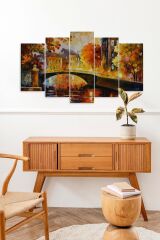 Deniz Manzarası 5 Parçalı Mdf Tablo 60 x 100