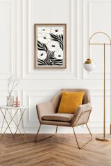 Çiçek Ahşap Çerçeveli Tablo 50 x 70