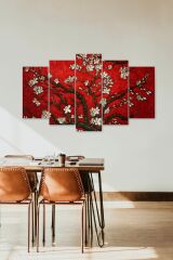 Çiçekler 5 Parçalı Mdf Tablo 60 x 100