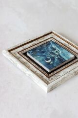 Hat Yazılı Erçeveli Taş Tablo , Çerçeveli Taş Duvar Dekoru-enkcrcvtbl-00125 20 cm