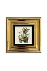 Kuş ve Yapraklar Çerçeveli Taş Tablo 20 cm