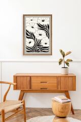 Çiçek Ahşap Çerçeveli Tablo 17 x 23