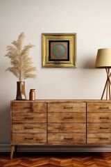 Motif Çerçeveli Taş Tablo 20 cm