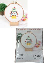 Nakış Kitleri Kasnaklı 8.6 X 6 cm Robot