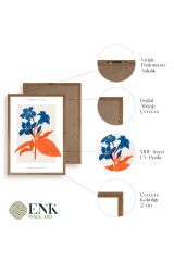 Çiçekler Ahşap Çerçeveli Tablo 17 x 23