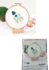 Nakış Kitleri Kasnaklı 8.6 X 6 cm Roket