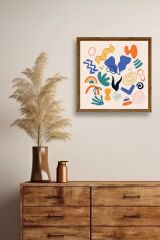 İllüstrasyon Ahşap Çerçeveli Tablo 23 x 23