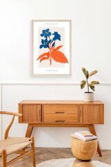 Çiçekler Ahşap Çerçeveli Tablo 30 x 42