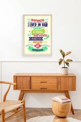 Motto Ahşap Çerçeveli Tablo 17 x 23