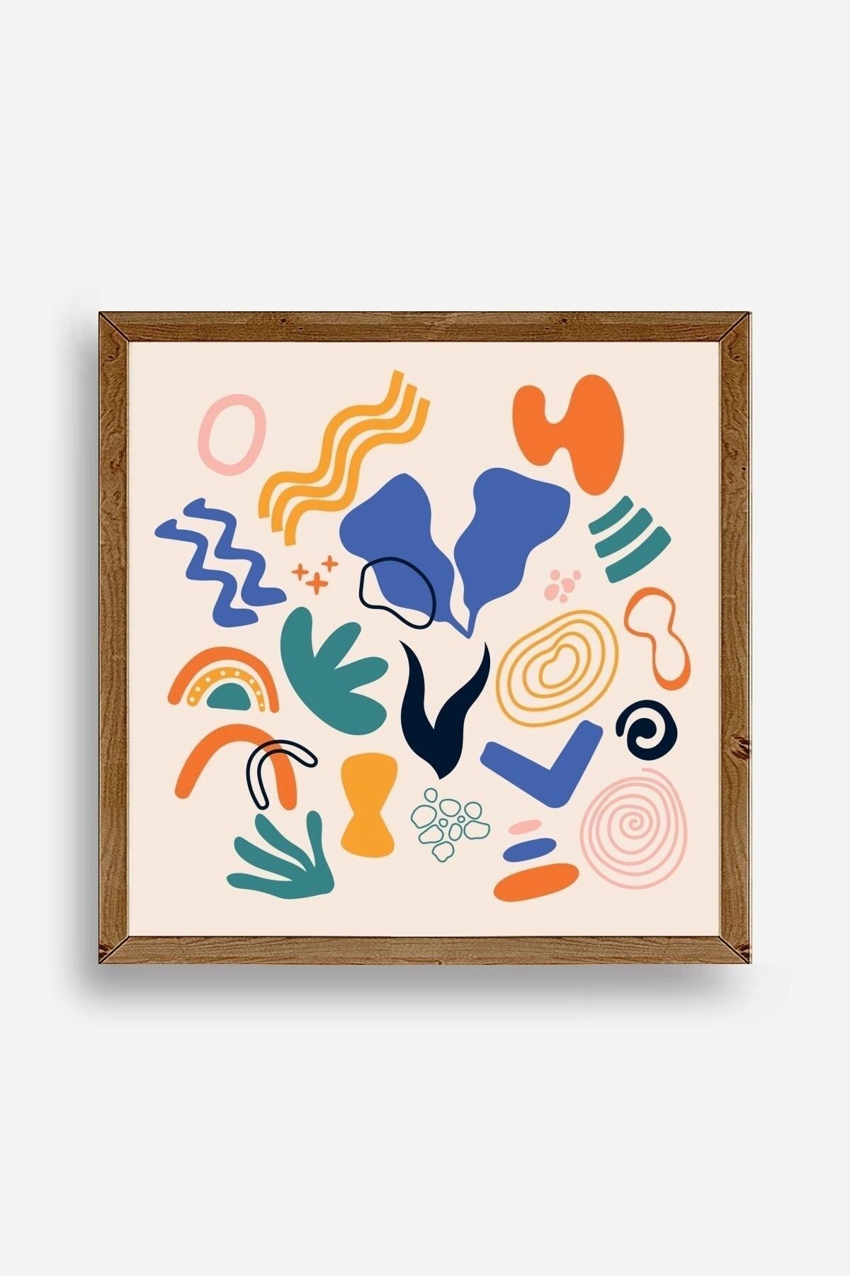 İllüstrasyon Ahşap Çerçeveli Tablo 42 x 42