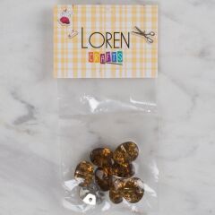 Loren Crafts kahverengi 8 li düğme - 243