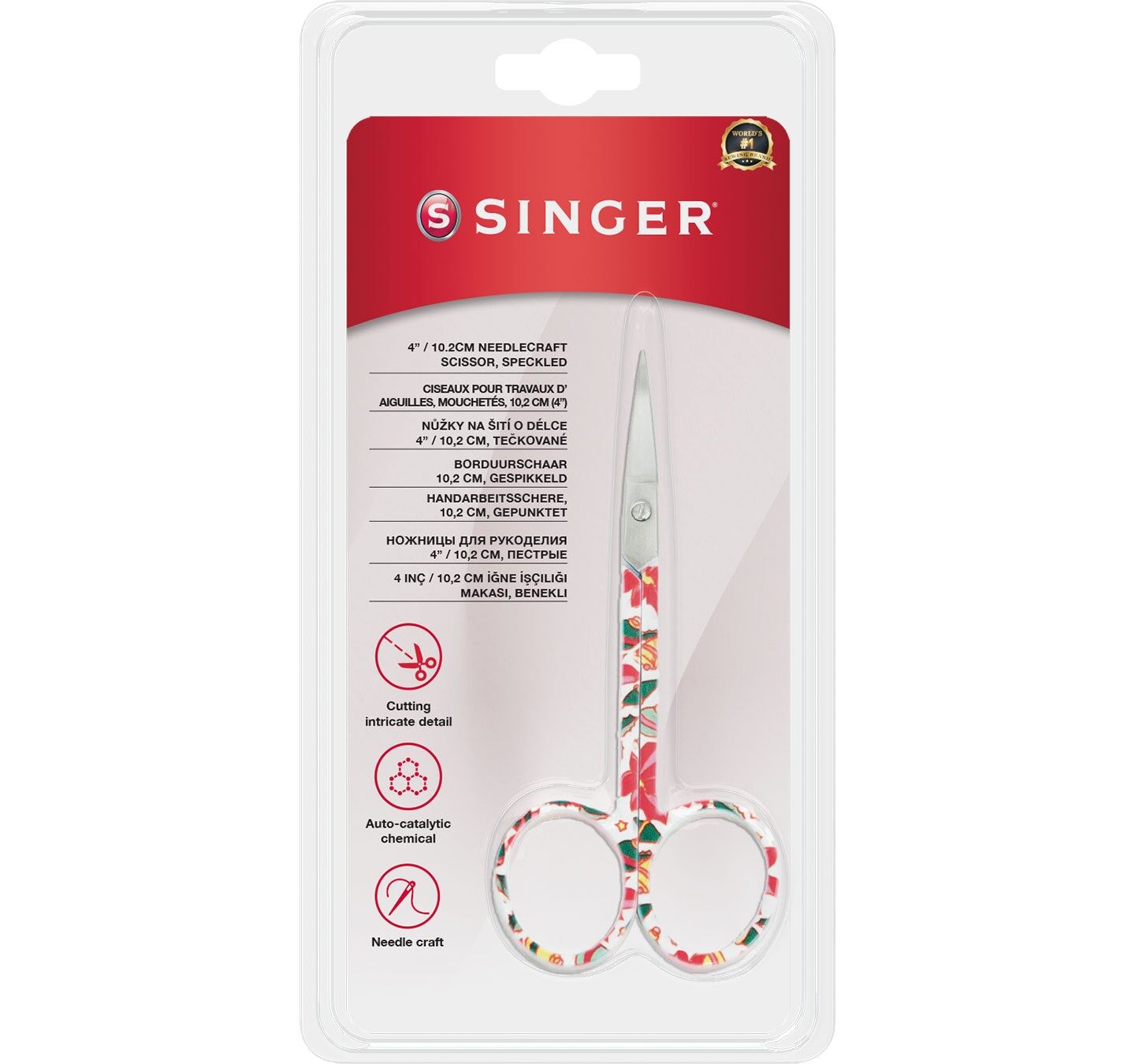 Kıvrık Uçlu Renkli Nakış Makası (4")