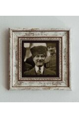 Atatürk Çerçeveli Taş Tablo , Çerçeveli Taş Duvar Dekoru 20 cm